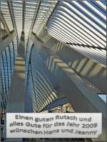 Mit dem Blick auf das futuristische Dach des Bahnhofs Lige Guillemins wollen wir das Jahr 2008 abschliessen und wnschen den Admins, sowie allen Usern von staedte-fotos.de ein gesegnetes neues Jahr.