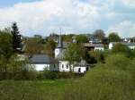 Belgien, deutschsprachige Gemeinschaft Belgiens, Stadtgemeinde Sankt Vith, Neidingen, vom Eifel-Ardennen Radweg aus gesehen, 