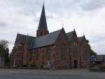 Wachtebeke, Sint Catharina Kirche, erbaut ab 1199, gotische Hallenkirche (29.04.2015)