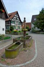 Hecklingen, der Dorfbrunnen, Juni 2012 
