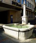 Lrrach, historischer Brunnen in der Innenstadt, Sept.2014