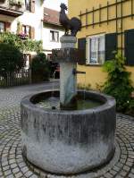 Garmisch-Partenkirchen, Brunnen in Ortsteil Partenkirchen, Aug.2014