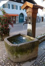 Mittenwald, Brunnen am Obermarkt, Aug.2014