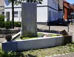 Oberschopfheim, der Brunnen im Ortszentrum, Juni 2020