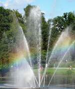 Springbrunnen am Kurpark von Bad Salzuflen am 06.08.2022