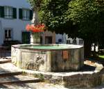 Kaiserstuhl, der achteckige Widderbrunnen von 1620, Juli 2013
