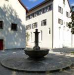 Wettingen, historischer Brunnen im Klosterpark, Sept.2015