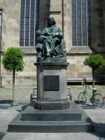 Dinkelsbhl in Mittelfranken,  Denkmal fr Christoph von Schmid,  Sohn der Stadt, Priester und Schriftsteller,  Juni 2010 