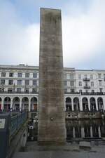 Hamburg am 23.1.2022: Hamburger Ehrenmal  „fr die Gefallenen beider Weltkriege“ / 1930-32 erschaffenen Stele mit dem Text „Vierzigtausend Shne der Stadt lieen ihr