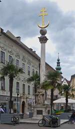 Dreifaltigkeitss�ule (Pestvotiv Denkmal) auf dem Alten Platz in Klagenfurt, 05.05.2026