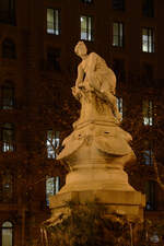 Eine Statue in der Innenstadt von Barcelona.