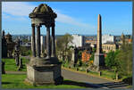 Prunkvolle Grber und Mausoleen in der Necropolis von Glasgow.