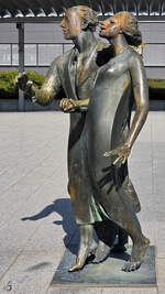 Diese Bronzeskulptur war Ende April 2026 auf dem Messegel�nde in Hannover zu sehen.