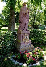 Riegel, die Johann-Nepomuk-Statue von 1769 am Gemeindegarten, wurde 2005 umfassend renoviert, Juli 2014