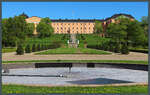 Unterhalb des Schlosses von Uppsala liegt der Barockgarten als Teil des Botanischen Gartens.