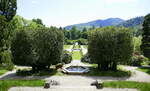 Wesserling, Blick vom Schlo in den Schlopark, Mai 2025