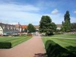 Freudenstadt im Schwarzwald, den grten Marktplatz Deutschlands kann man nur stckweise ablichten, oder man macht eine Luftaufnahme, wenn man die Mglichkeit dazu hat,   Aug.2010