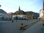 Emmendingen, der Marktplatz am Sonntag morgens, April 2011