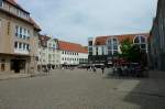 Halberstadt, Blick ber den neugestalteten Marktplatz, Mai 2012