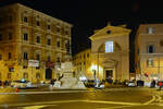 Das Denkmal fr den italienischen Politiker und zweimaligen Prsidenten des Ministerrats Italiens Marco Minghetti befindet sich auf dem Piazza di San Pantaleo, links dahinter das 1931