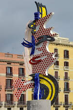  Das Gesicht von Barcelona  (La Cara de Barcelona) ist eine 15 Meter groe Monumental-Skulptur in Barcelona.