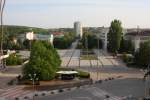 Blick aus dem Hotel Struma auf den gegenber liegenden Park am 5.5.2013.