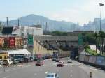 Der Cross Harbour Tunnel verbindet Kowloon mit Hong Kong Island.