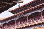 Detailaunahme von der Halle der höchsten Harmonie in der Verbotenen Stadt von Peking.