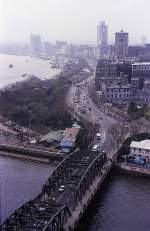 The Bund in Shanghai im April 1989 (Bild vom Dia).