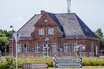 Das Bahnhofsgebude im Bade- und Fischerort Gilleleje in Nordseeland.