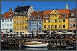 Bunte Huser am Nyhavn in Kopenhagen.