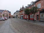 Lemvig, historische Huser am Hauptplatz Torvet (19.09.2020)
