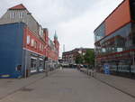 Silkeborg, Geschftshuser am Hauptplatz Torvet (09.06.2018)