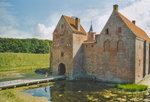 Der Mittelalterburg Spttrup Slot auf der Halbinsel Saline.