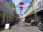 Viborg, Geschfte in der Sanct Mathias Gade in der Altstadt (08.06.2018) 