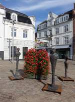 Viborg, Skulpturen am Hjultorvet in der Altstadt (08.06.2018)