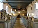 Sebbersund, Orgelempore in der evangelischen Klosterkirche (22.09.2020)