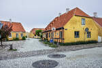Fachwerkhaus an der Ecke Strandgade und Klostergyde in der idyllischen en nordj�tl�ndischen Kleinstadt S�by in D�nemark.