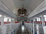 Skagen, Orgelempore in der evangelischen Kirche, erbaut 1962 durch den Orgelbauer Marcussen & Sn (23.09.2020)