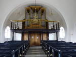 Hirtshals, Orgelempore in der evangelischen Kirche (23.09.2020)