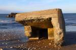 Atlantikwallbunker des II.Weltkrieges am Strand von Vigs, aufgenommen am Abend des 16.04.2014.