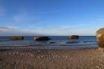 Atlantikwallbunker des II.Weltkrieges am Strand von Vigs, aufgenommen am Abend des 16.04.2014.