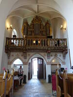 Nysted, Orgelempore in der evangelischen Stadtkirche (18.07.2021)
