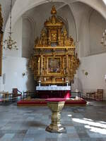 Nykobing, Hochaltar von 1616 in der evangelischen Klosterkirche (18.07.2021)