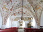 Aastrup, gotische Fresken in der evangelischen Dorfkirche (18.07.2021)