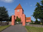 Tingsted, evangelische Kirche, romanische Dorfkirche mit gotischem Turm (18.07.2021)