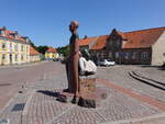 Kalundborg, Statue des Esbern Snare am Torvet Platz (17.07.2021)