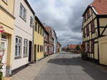 Nakskov, historische Huser in der Nordenkirke Strade (18.07.2021)