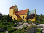 Rorvig, evangelische Kirche, Backsteinkirche von 1250, Kirchturm von 1852  (17.07.2021)