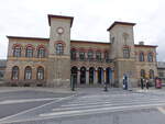 Roskilde, neoklassizistischer Bahnhof am Hestetorvet, erbaut 1847 (21.07.2021)